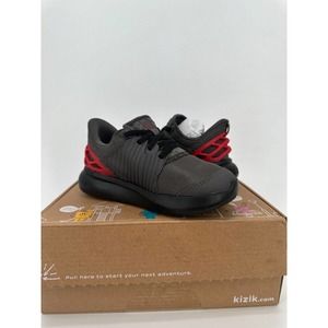 Kizik‎ Kids Black Shoes Red Sole Slip on Shoe 10C
